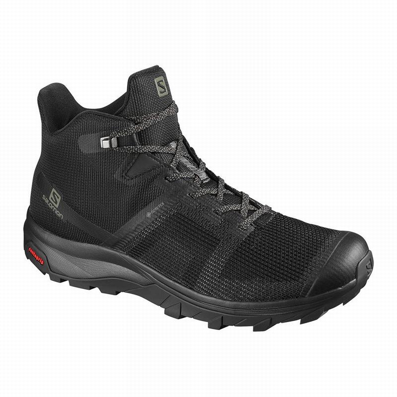 Buty Trekkingowe Męskie Salomon OUTLINE PRISM MID GORE-TEX - Czarne - Polska (132-LRYOKS)